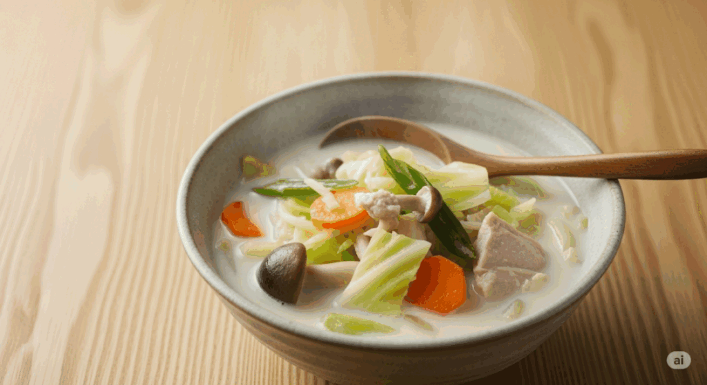 食事になる具沢山な牛乳スープレシピ
